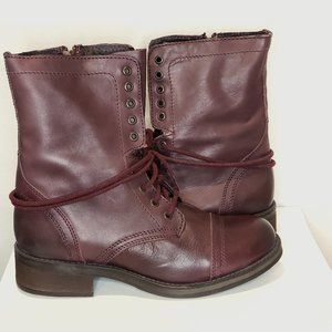 Steve Madden Troopa 2.0 Combat Burgundy Bootie
